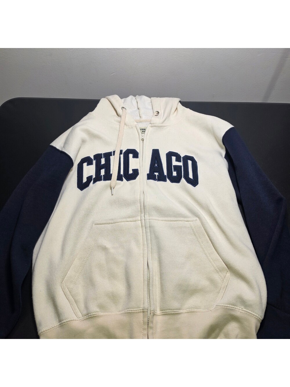 New York Popular Chicago Zip-Up Hoodie Sweatshirt Medium